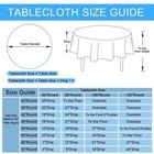 Round Linen Tablecloth 80 Inch - Wrinkle And Stain Resistant Washable Polyest   