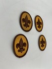 Boy Scout Brown And Gold Oval Patches Lot Of 4