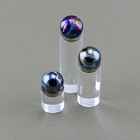3 Piece Dimple Riser Set Clear Round Columns For Marbles And Spheres