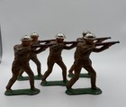 Vintage 1930 s Manoil Barclay Cast Lead Soldier Standing Sharpshooter Set Of 5