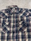 Ely Cattleman Western Pearl Snap Shirt Multi Color Plaid Western Cowboy Medium