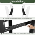 1u Universal Rack Mount Rails 4-post Server Rack Shelf Rail 16 -30  Adjustabl   