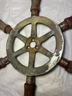 Vintage Ship Wheel - Small Nautical Speed Boat Steering Wheel 11 5    Brass