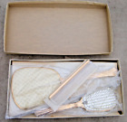 Vintage Nib Vanity Set Of 3 Dresser Vanity Hand Mirror  Brush And Comb 1950   s