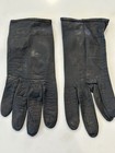 Vintage 60s Christian Dior  les Gants  Black Leather Gloves Made In France S 6 5