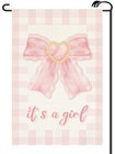 It s A Girl Baby Shower Garden Flag 12x18 Inch Double Sided Birth Multicolor A
