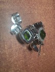 David Yurman Sterling Silver 925 Peridot Green Dangle Drop Earrings 7mm