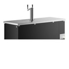 Black Kegerator   Beer Dispenser With  1  2 Tap Tower -  2  1 2 Keg Capacity