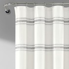  Shower Curtain Farmhouse Stripe  72  X 72   Gray Grey
