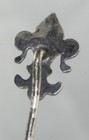 Victorian Antique Sterling Silver Fleur De Lis Stickpin 