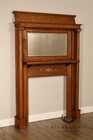 Antique C b  Atkin Company Victorian Oak Mirrored Fireplace Mantel