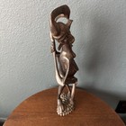 Old African Makonde Shetani Figure Statue  Wood Carving Tribal Art Exquisite 