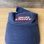 Bud Light Hat Visor Strap Back Embroidered Beer Promo Mens One Size