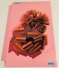 Electric Pink Montgomery Ward Merry Christmas Gift Box Holiday Xmas Vtg