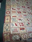 Antique Tobacco Flag Quilt Felt Flannel Antique Folk Art Textile 50   x78   
