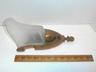 Set 4 1920s Art Deco Slip Shade Wall Sconces Cast Iron Original Shades   Finish