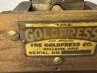 Antique Vintage Early The Goldpress Co  Bellaire Oh Hot Foil Stamping Machine