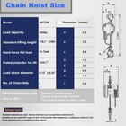 Amarite Mini 1 4 Ton Chain Hoist  550 Lbs  10 Ft Lift  8 9 In 550lbs 10ft