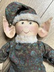 Vintage Artist Made Elf Doll 19    Signed Angel Dixon 1980 Oak Christmas