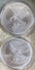 2025 Silver American Eagles 2ea  With Eagle Privy 1 Oz 999 Silver - In Capsules