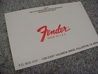 1982   Fender Lead Iii Guitar Manual- Rare Mint