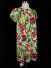 Vintage 60s Novelty Print Animal Wildlife Zoo Hawaiian Psychedelic Caftan Muumuu