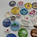 Lot Of 30 Vintage Button Pinbacks Random Various Ca State Fair Gerber Ibm Indy
