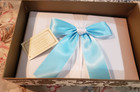New Vtg Beverly Clark Collection White Wedding Guest Book Blue   White Ribbon