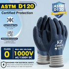 Insulated Electrician Gloves1000v  Astm D120 Certified Rubber Electrical
