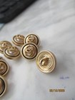 Chanel 10 Gold Tone   Cc Logo  Black 12mm Tiny Small Button This Is For 10