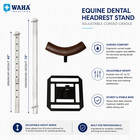 Equine Dental Economy Head Stand Curved Cradle Headrest Adjustable 47 To 74 Inch