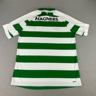 New Balance Celtic Football Club Soccer Jersey Mens M Green Striped Polo Shirt