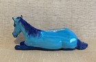 Custom Hand  Painted Breyer Stablemate Lying Down Mare W wild Horse Design Ooak