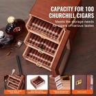 150 Cigar Humidor Cabinet Cedar Cigar Box Humidifier   Hygrometer   Shelve
