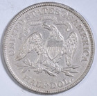 1873 Seated Half Dollar   Arrows   Sharp Au bu About Uncirculated Details  Inv 3