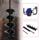 52cc Gas Powered Earth Auger Fence Post Hole Digger Borer Drill  2 Bits 30cm Rod