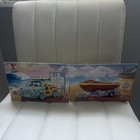 New Vintage Chevron Cars Collectible Set Woody Wagon   Cc Boat N    Trailer 
