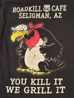 Vintage Roadkill Cafe 2 T-shirt Lot L Seligman Az Route 66 Bar Grill Diner Menu