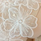 Set Of 5 White Floral Applique I Beaded Flower Patch I Diy Craft I Sewing