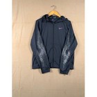 Nike Running Hooded Windbreaker Jacket Gray Purple Speckle Sleeve Mens Large