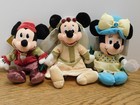 1990s Lot Of The Disney Store Mickey  Minnie  Goofy Bean Bag Plush New W tags