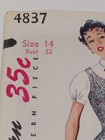 Simplicity 4837 Dress Jumper Blouse Sewing Pattern Ladies 14 Vtg 50 s Uc Flare