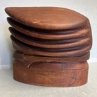 Vintage Millinery Puzzle Antique Hat Cap Factory Wood Block Industrial Mold