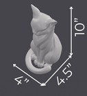 3d Printed Cat Statue     Modern Minimalist Sitting Cat Figurine Home Decoration