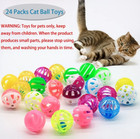 20 Pcs Cat Bell Ball Toys - Random Colors For Indoor   Outdoor Play - New