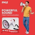 Pyle 40w Megaphone Bullhorn -built-in Rechargeable Battery  Aux  3 5mm 