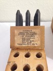 Antique Vtg Young s 1 16  Steel Numbers  Figures -letters  Alphabet Stamp Set