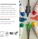 Premium Block Printing Ink Set - 6 Colors For Fabric And Paper - Water Soluble