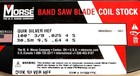 100  X 3 8 X 4s Skip Tooth Carbon Flex-back Bandsaw Coil Stock Mk Morse Band Saw