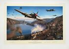  typhoons Over The Rhine Print By Nicolas Trudgian Signed By Wwii Typhoon Pilots